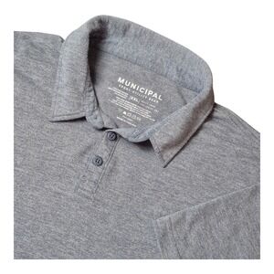 Municipal Sport‎ Utility Gear Men's XXL Performance Polo Shirt Blue Stretch